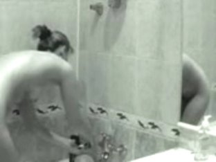 Unlucky Blonde Takes A Shower While Spy Cam Records Her