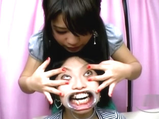 Asian Girl Gag In Mouth Getting Her Teeths Licked Nose Tortured With Hooks
