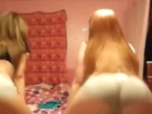 Two Legal Age Teenager Angels Teasing With Their Butts