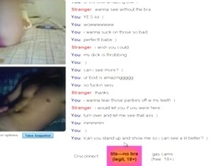 Very Horny Omegle Girl Wants The Stranger's Cock Really Bad !!!