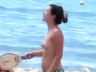 Topless Cute Girl On The Beach Is Filmed On My Voyeur Tape