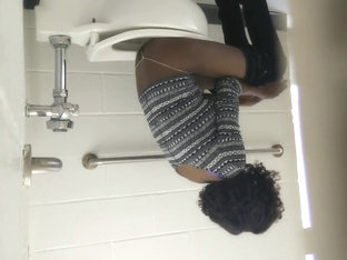 Skinny Black College Babe I Caught In The Bathroom