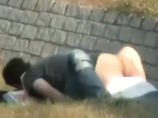 Young German Couple Fucking In The Grass For A Long Time