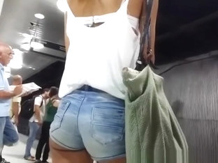 Great Ass Teen In Tight Jeans Shorts