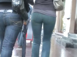 Hidden Street Cam Shot Of A Perky And Big Ass In Tight Jeans