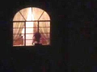 Hot MILF Neighbor Flashing Boobs In The Window