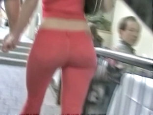 Street Spy Cam Video Of Sexy Ass In Tight Red Jeans