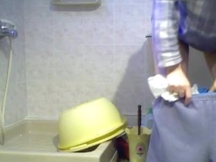 Unsuspecting Woman In A Bathroom Caught On My Hidden Camera