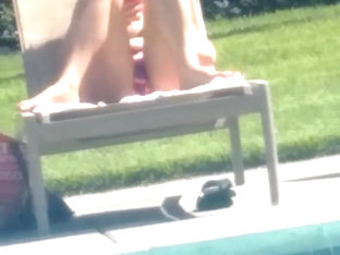 Poolside Swimming Sunbathing Hidden Camera