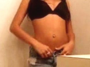 Slender Latina Wants To Take Off Her Jean Skirt