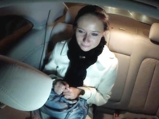Cheated Busty Girlfriend Fucks In Taxi