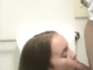 College Blowjob In Bathroom During Party
