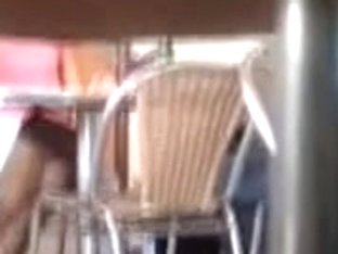 Pervert Recorded This Hot Wench In Up Skirt In A Cafe