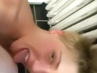 Short-haired Blonde Lets Me Drill All Her Holes In The Bathroom