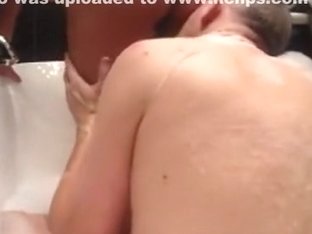 Older Man Gets Fucked With His Hot Mature Wife In Bathtub