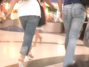 Candid Butt Video Shows Two Delicious Bums At The Department Store.
