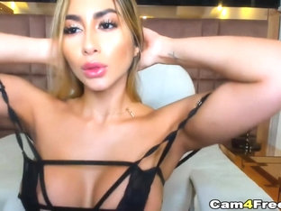 Hot Busty Babe Plays Her Tits And Pussy