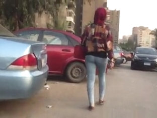 Another Hijabi With Tight Jeans And Nice Ass Walking!