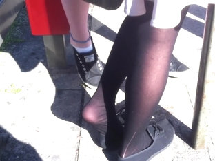 Candid Tights Shoeplay In Pumps