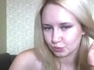 Busty Blonde Russian Babe Dildoes Her Sphincter On Line