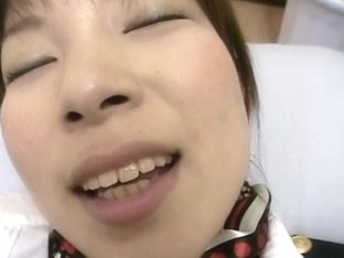 Japanese Hottie In Uniform Stuffed In Her Tight Hairy Muff