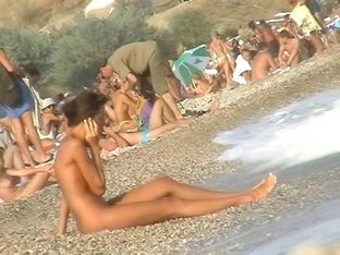 Sexy Beach Nudist Girl Spied Talking On Phone Near Water