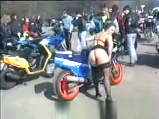 Moto Babe Strip In Public