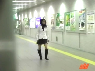 Subway Station Skirt Sharking Happened To A Sexy Asian