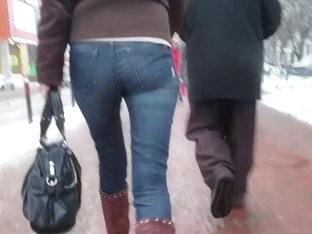Ass In Blue Jeans Go To The Office