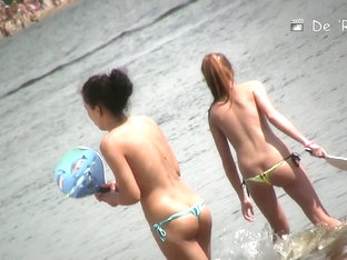 Nude Beach Voyeur Video Of Hot Playful Girls In Water