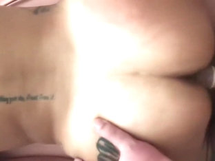 Tattooed Submissive Latina Takes White Dick