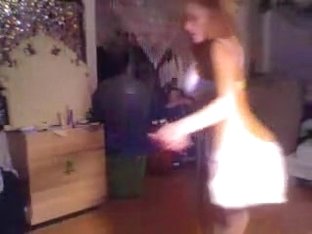 Busty Webcam Babe Dances On A Pole