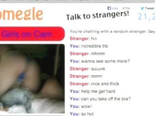 Blonde Girl Plays With Her Tits And Pussy On Omegle For A Stranger