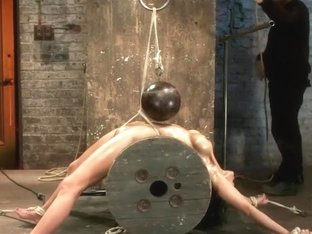 Sexy Brunette Experiences Nipple Torture, Brutal Crotch Rope And Extreme Bondage.