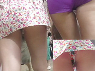 Young Girlfriends Caught On The Hidden Upskirt Cam