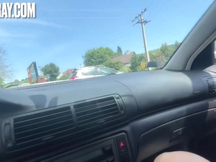 Hot Teen Hitchhiker Risky Public Car Blowjob - Pov Deepthroat Bj