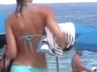 Moist Butt Blue Bikini Miami Beach