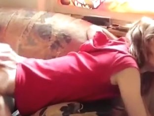 Dude Tapes His Friend Fucking His German GF Anal Doggystyle On The Sofa