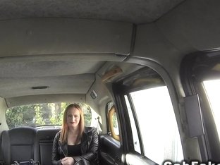 British Babe With Long Legs Fucks In Cab