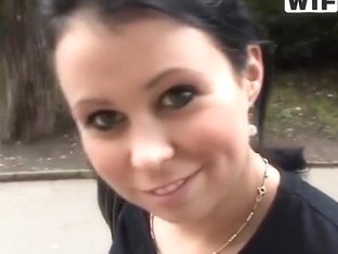 Black Haired Krystinka Gets Filmed In Close Up