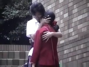Voyeur Tapes A Japanese Lesbian And Straight Couple Having Sex In Public