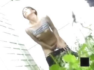 Voyeur Asian Teen Outdoor Masturbation