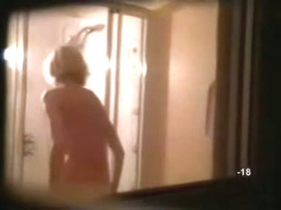 Hidden Shower Videos Feature A Sexy, Moist Blond Girl.