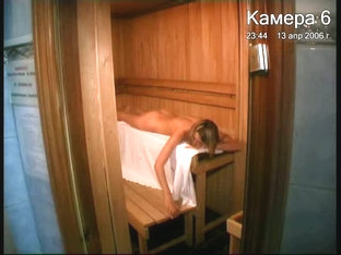 Naked Blonde Voyeur In Sauna