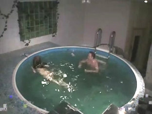 Handjob And Sex With Skinny Brunette In The Pool