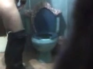 Pretty Lady Got On Spy Cam While Sitting On Toilet