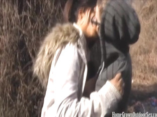 Fucking My Chubby Girlfriend Outdoors In The Woods
