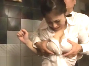 Japanese Huge Boobs Maid Fucked Hard At Work