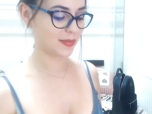 Pretty Nerd Strips And Teased Her Online Viewers