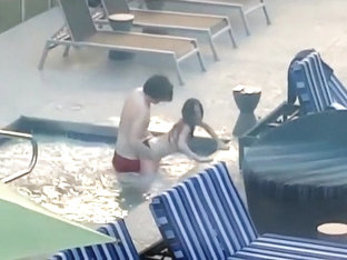 Couple Fucking In A Public Pool